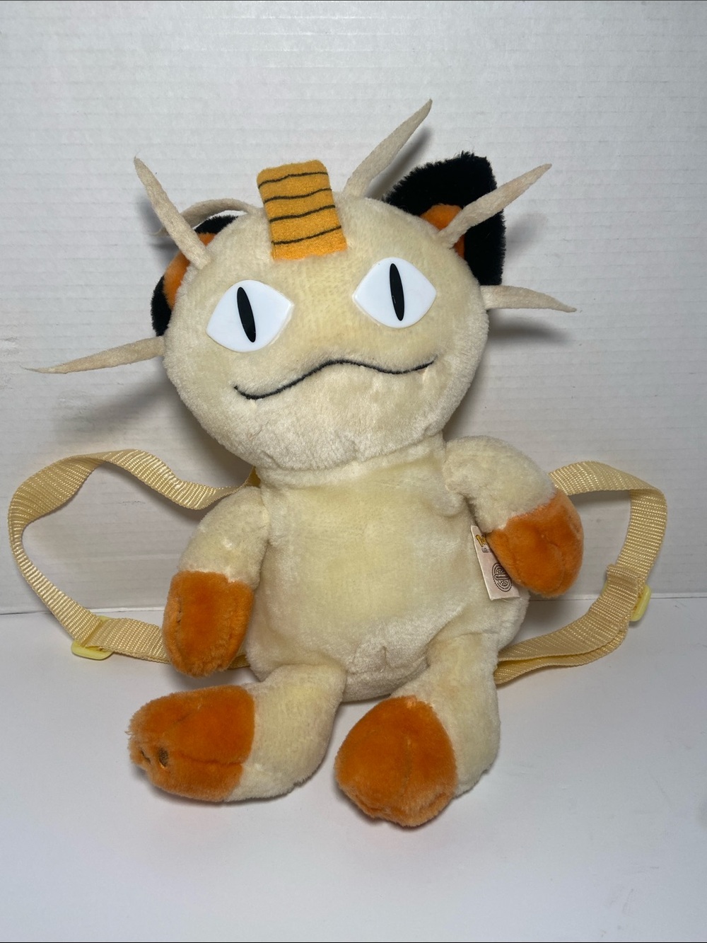 Vintage 1990s Pokémon Meowth Plush Backpack original Pokémon Merchandise